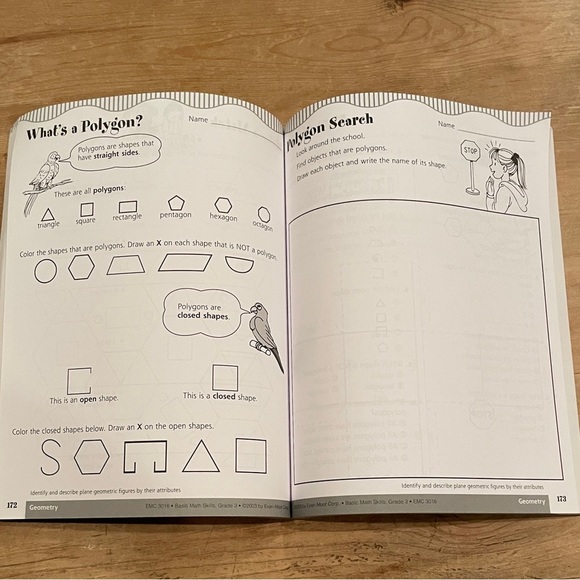 NWT Evan-Moor Basic Math Skills Grade 3 workbook test prep flashcards 300 pages - Picture 5 of 6